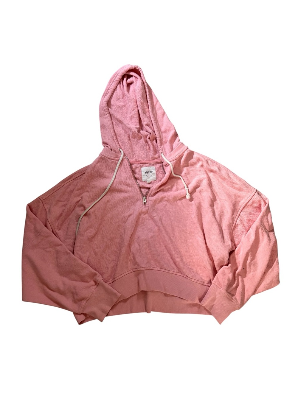 Aerie Pink Hooded Pullover Sweater